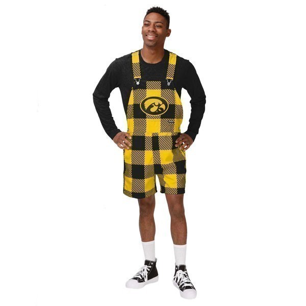 Iowa Hawkeyes Women's Plaid Overall Shorts