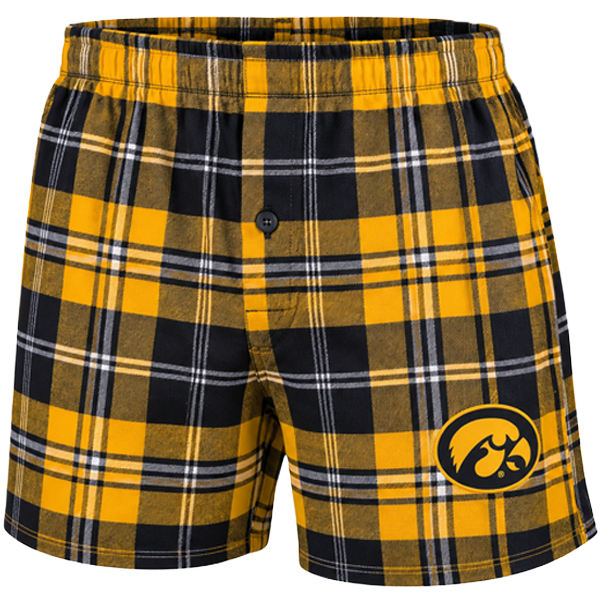 Iowa Hawkeyes Brushed Flannel Boxer PEAK