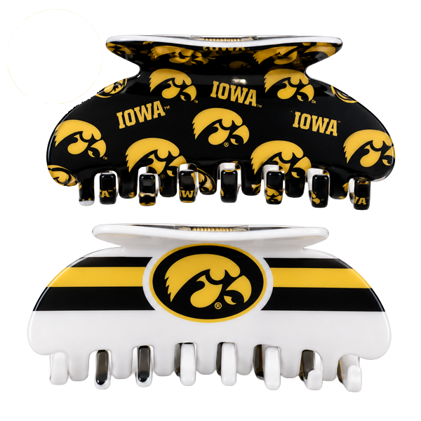 Iowa Hawkeyes Set of 2 Claw Clips