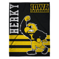 Iowa Hawkeyes 60X80 THROW PUNCHING HERKY