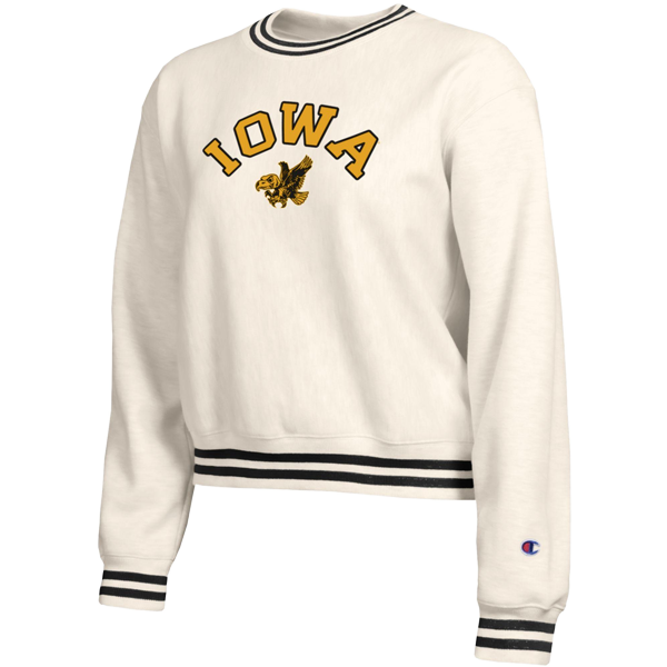 IOWA HAWKEYES RW ARCH OVER IOW FLYING HERKY SWEATSHIRT