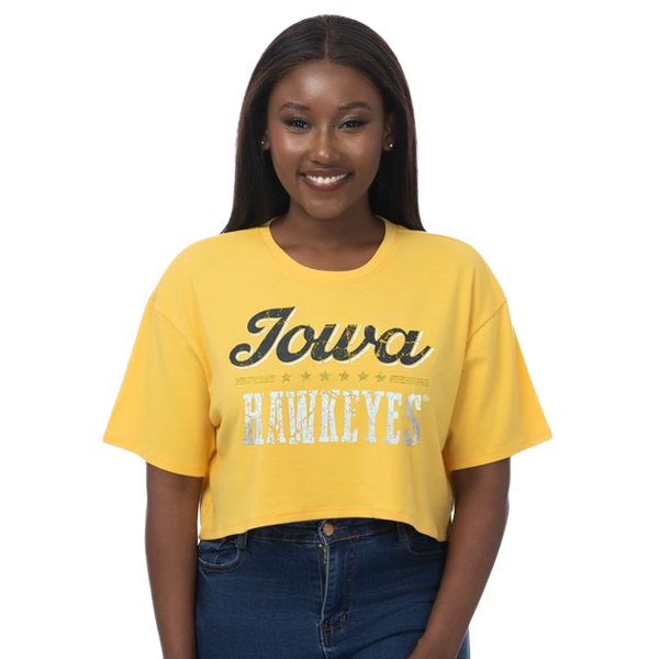 Iowa Hawkeyes Cropped Tee