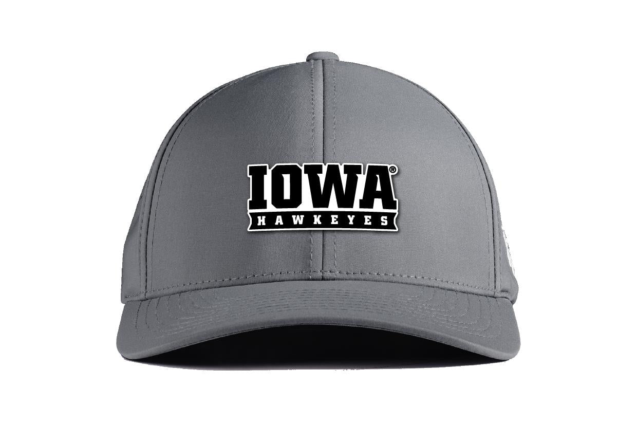 Iowa Hawkeyes Block Curved Performance Hat Grey