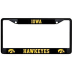 Iowa Hawkeyes White Metal License Plate Frame
