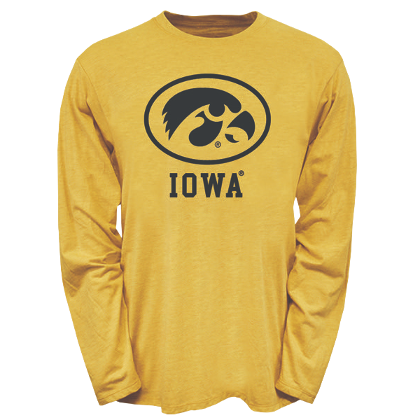 Iowa Hawkeyes Long Sleeve Slub Logo Tee