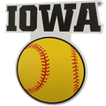 Iowa Hawkeyes 3" Softball Decal