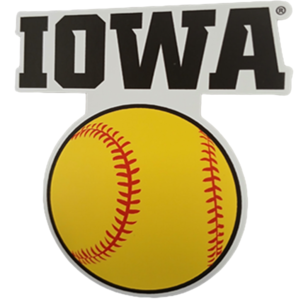 Iowa Hawkeyes 3" Softball Decal