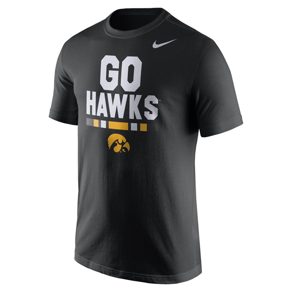 Iowa Hawkeyes "GO HAWKS" Tee