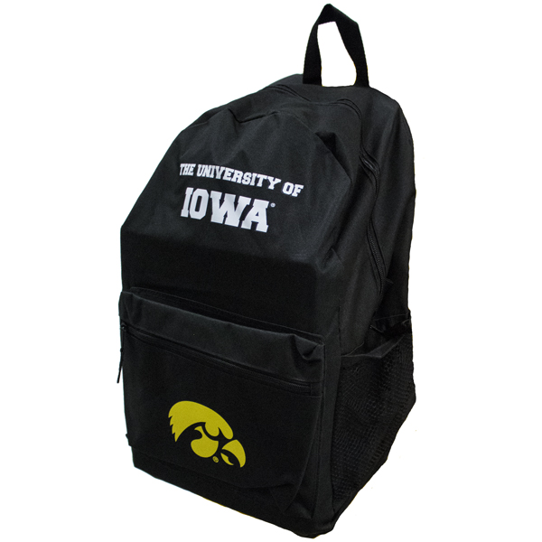 Iowa Hawkeyes BackPack Back Pack Book Bag NEW Work School Gym Sports Logo 