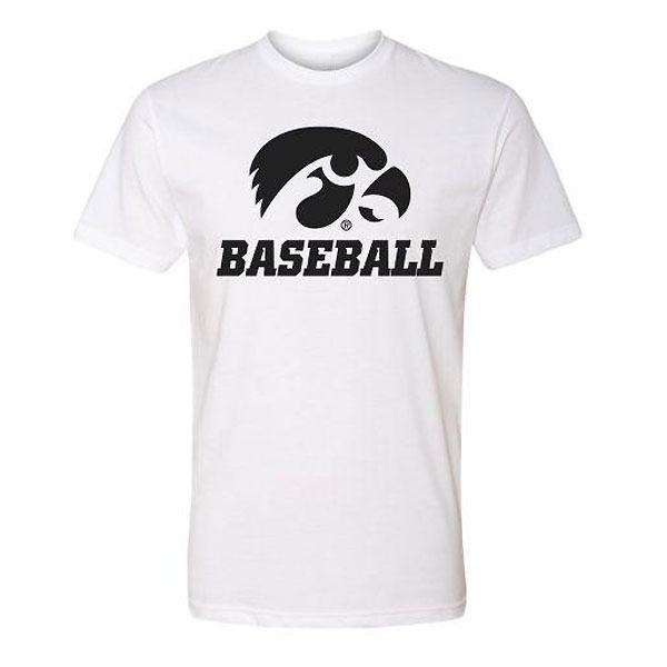 Iowa Hawkeyes Baseball Basic Logo Tee (White)