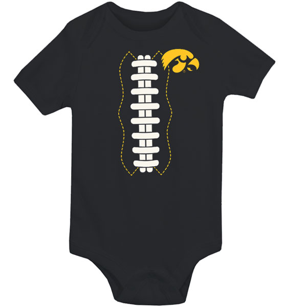 Iowa Hawkeyes Infant FB Laces Out Onsie