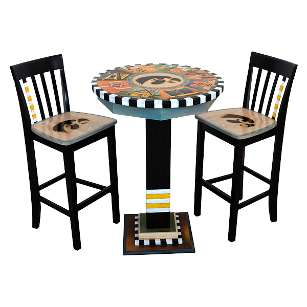 Iowa Hawkeyes Custom Art Table and Chair Set