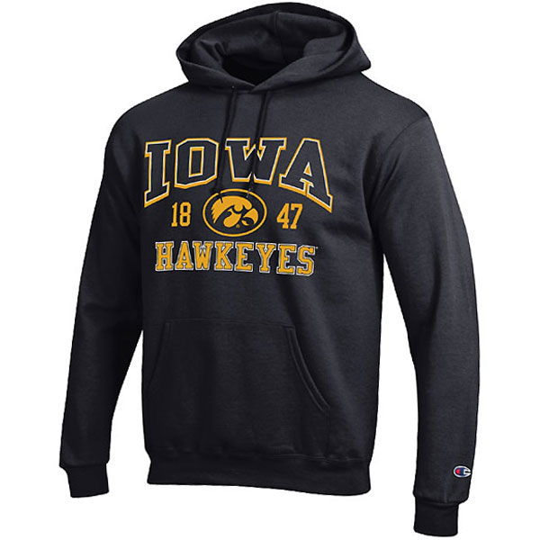 Iowa Hawkeyes Eco Black Hoodie