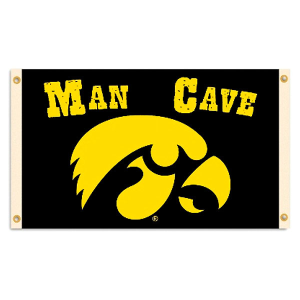 Iowa Hawkeyes Man Cave Flag