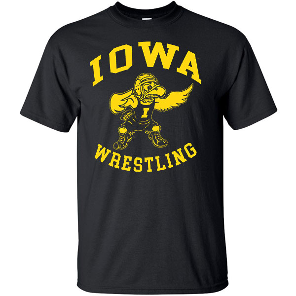Iowa Hawkeyes Wrestling Herky Golden Grappler Tee