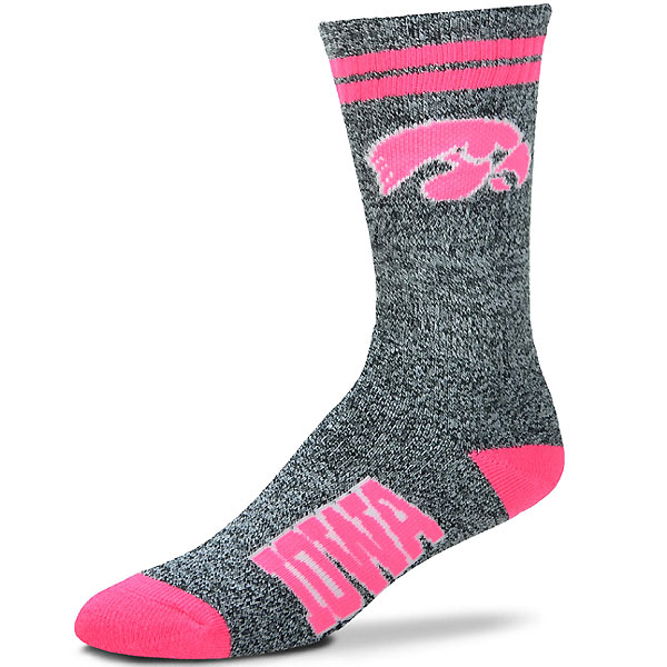 Iowa Hawkeyes Pink Socks
