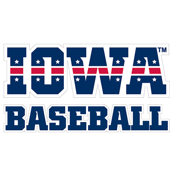 Iowa Hawkeyes Patriotic Iowa Baseball Decal