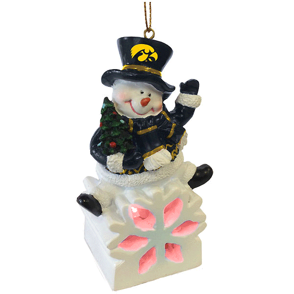 Iowa Hawkeyes Snowman Ornament
