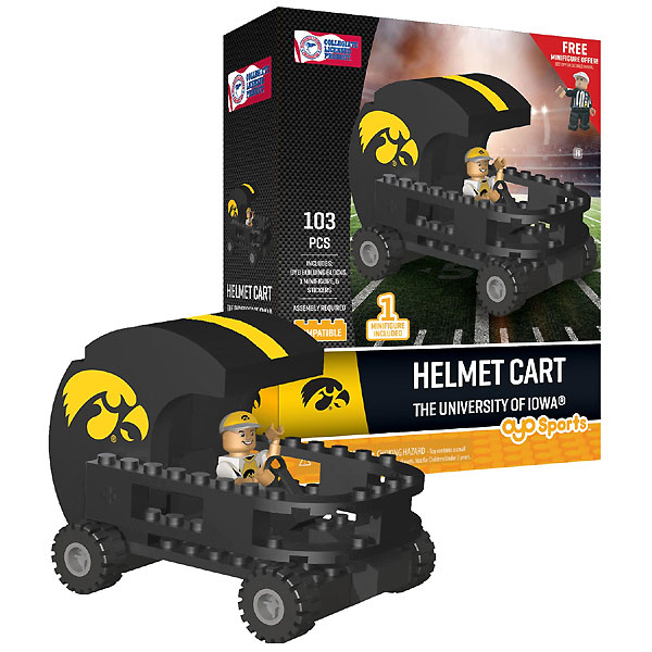 Iowa Hawkeyes Helmet Cart w/ Superfan