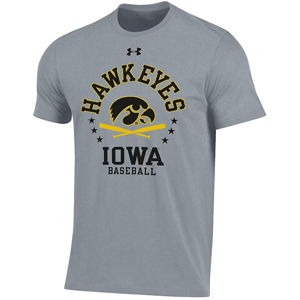 Iowa Hawkeyes Baseball Grey Tee