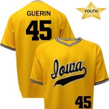 Iowa Hawkeyes Youth Baseball Guerin Gold #45 Jersey