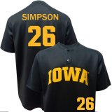 Iowa Hawkeyes Baseball Simpson Black #26 Jersey