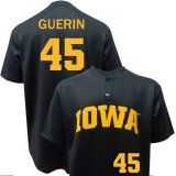 Iowa Hawkeyes Baseball Guerin Black #45 Jersey