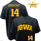 Iowa Hawkeyes Youth Baseball Brecht Black #14 Jersey