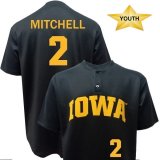 Iowa Hawkeyes Youth Baseball Mitchell Black #2 Jersey