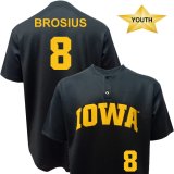 Iowa Hawkeyes Youth Baseball Brosius Black #8 Jersey