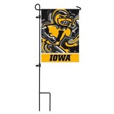 Iowa Hawkeyes Suede Garden Flag
