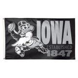 Iowa Hawkeyes 3' X 5' Football Tonal Flag