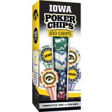 Iowa Hawkeyes 100 Piece Poker Chip Set