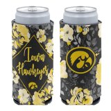 Iowa Hawkeyes Flowers Slim Can Cooler