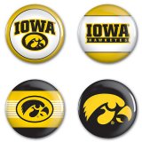 Iowa Hawkeyes Button 4-Pack