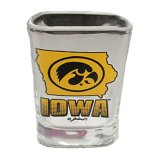 Iowa Hawkeyes State Map Collector Glass