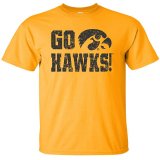 Iowa Hawkeyes Go Hawks Tee