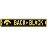 Iowa Hawkeyes "Back in Black" Street Sign