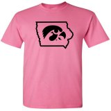 Iowa Hawkeyes State Logo Tee - Pink