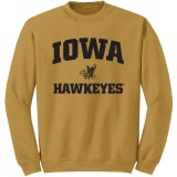 Iowa Hawkeyes Old Gold Flying Herky Crew Sweat