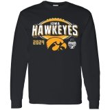 Iowa Hawkeyes 2024 Music City Bowl Black Tee - Long Sleeve