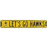 Iowa Hawkeyes Let's Go Hawks Street Sign