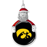 Iowa Hawkeyes Santa Ornament