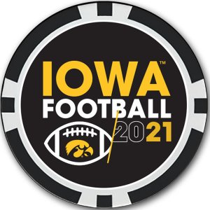 Iowa Hawkeyes 2021 Football Schedule Poker Chip