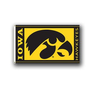Iowa Hawkeyes 3' x 5' Black and Gold Flag
