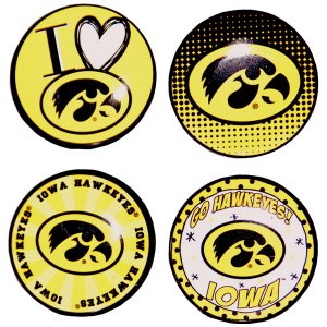 Iowa Hawkeyes Button 4-Pack