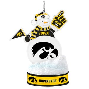 Iowa Hawkeyes LED Snowman Ornament