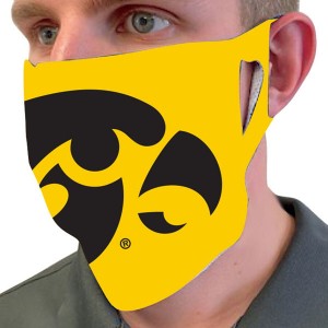Iowa Hawkeyes Gold Face Covering