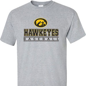 Iowa Hawkeyes Baseball Bars Tee