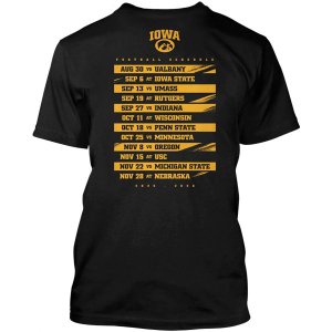Iowa Hawkeyes 2025 Football Schedule Tee